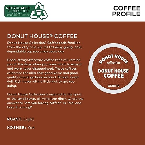 Donut Coffee Regular K-Cup Coffee Pods, 24 Count For Keurig Coffee Makers