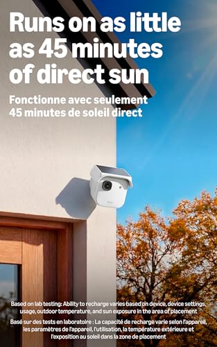 Blink Solaris 2K+ (newest model) — Solar-powered battery smart security camera, wireless fixed solar panel, 2K video, Sync Module Included — 3 Camera System (White)