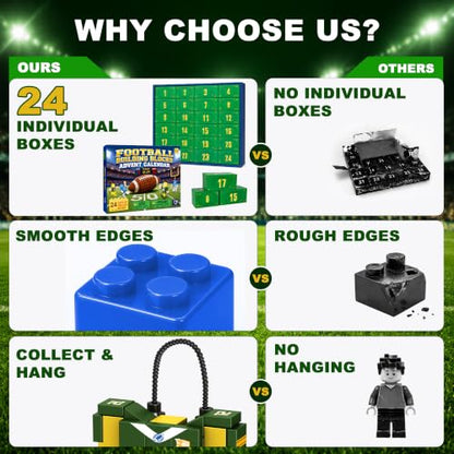 Football Advent Calendar 2026, 24 Days Building Blocks for Kids