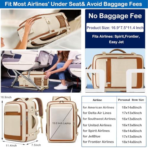 Travel Backpack for Women, Carry On Backpack Flight Approved