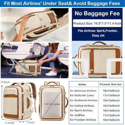 Travel Backpack for Women, Carry On Backpack Flight Approved