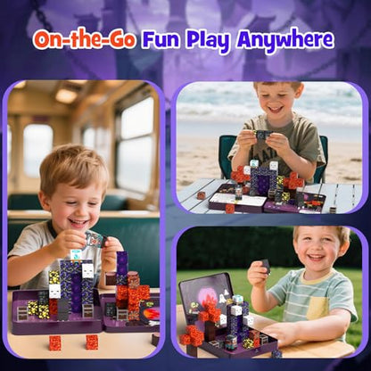 WMXDU Travel Magnetic Blocks Set: Bottle-Light Role Play for Boys 3-8