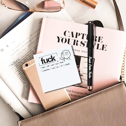 Funny Small Christmas Gift for Men Women Gag Pad and Pen Set Gifts