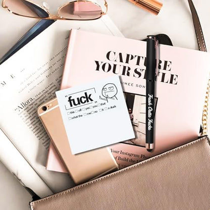 Funny Small Christmas Gift for Men Women Gag Pad and Pen Set Gifts