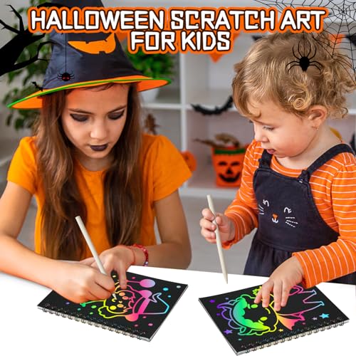FEREDO KIDS 16 Pack Rainbow Scratch Notebook Art Party Favors for Kids