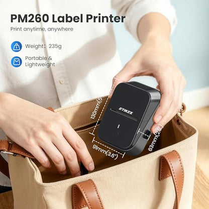ETIKEZ PM260 Label Maker Machine with Tape, 2 Inch Bluetooth Printer, Black