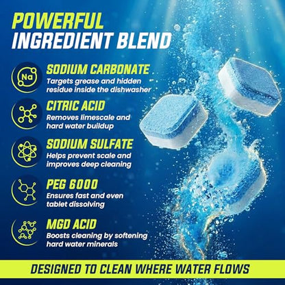Dishwasher Cleaner Tablets for Descaling, Nettoyant Lave Vaisselle, 26 Pk
