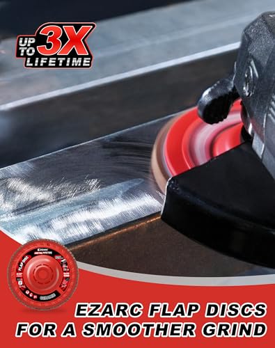 EZARC Ceramic Flap Discs 120 Grit, 4-1/2 x 7/8-Inch, Type 27, 5-Pack