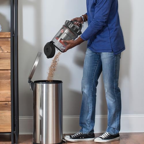 Hoover Multi-Surface Bagless Canister Vacuum, Corded & Lightweight, Grey