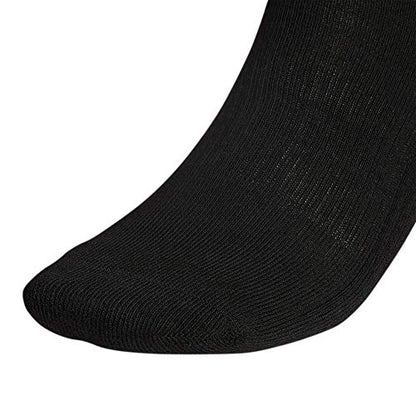 adidas Men's Athletic Cushioned 6-Pack Crew Socks, Black, Large
