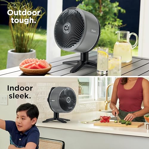 Shark FlexBreeze TableMate Tabletop Fan, Charcoal, FA151CBRN