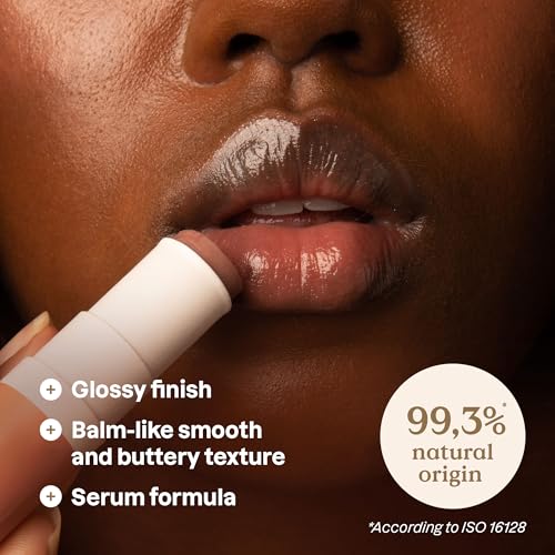 ATTITUDE Oceanly Sheer Lip Gloss Stick, Made in Canada, EWG Verified, Titanium Dioxide-Free, Vegan Makeup & Beauty, Plastic-Free, Ginger, 3.4 grams