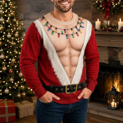 Christmas Ugly Sweaters for Men Funny Xmas Pullover Sweatshirts