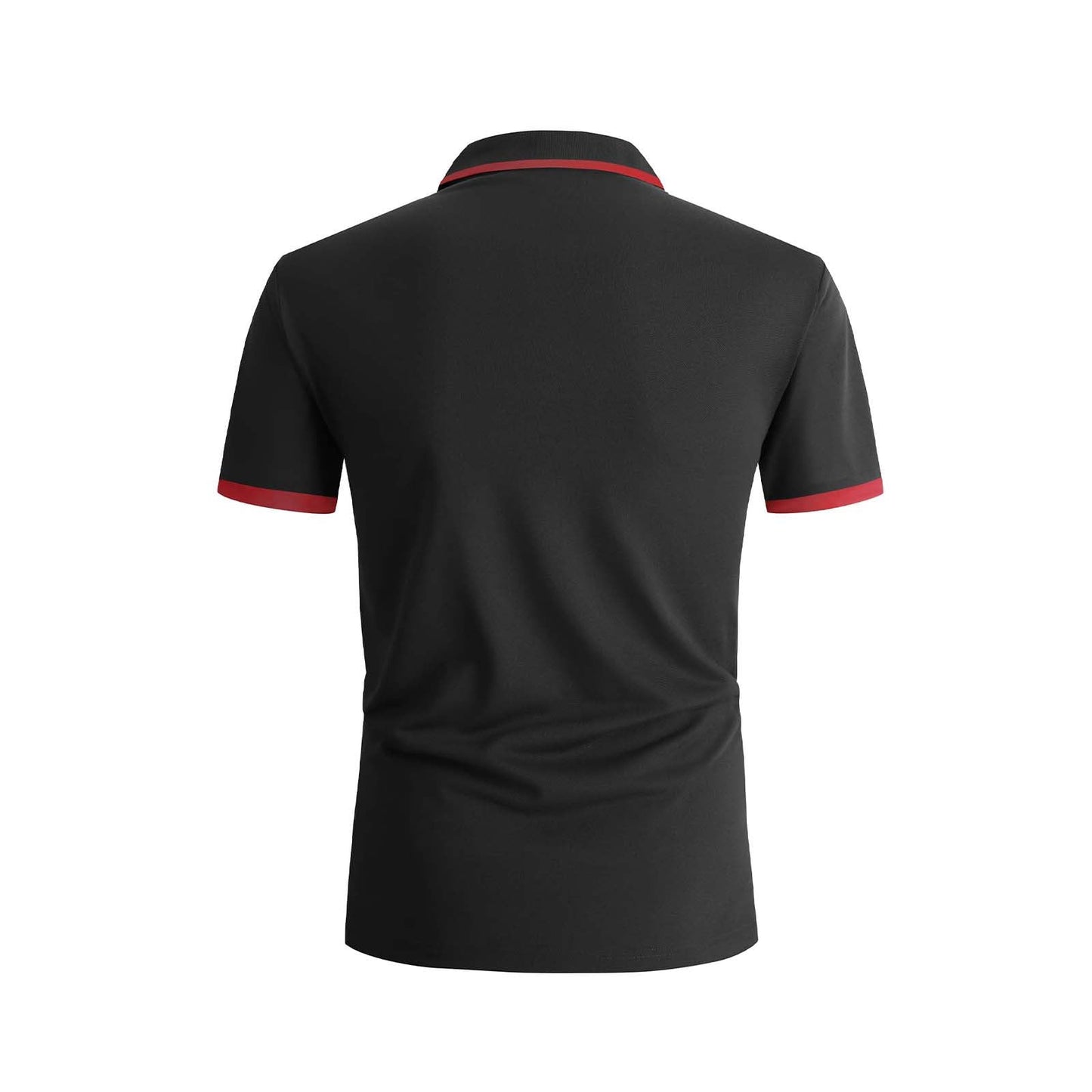 Polo Shirts for Men Lightweight Short Sleeve Lapel Button Down Shirt Summer Casual Loose Fit Basic Tops 2026 Fashion Golf Polo Shirts for Men H03 Black 3X-Large