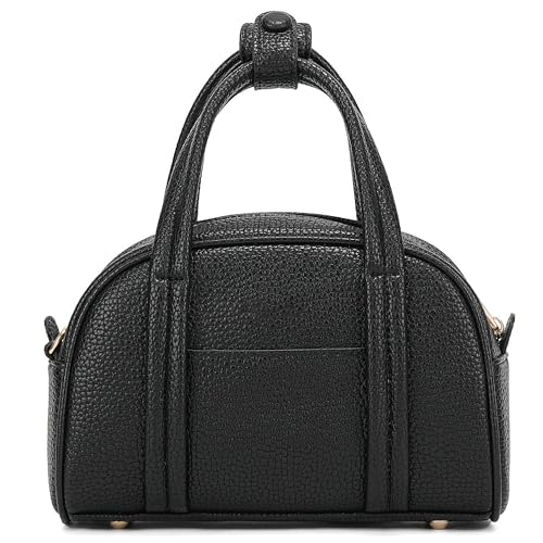 Goinsound Small Top Handle Bags for Women Structured Shoulder Handbags | Adjustable Crossbody Shoulder Strap, Zipper Closure, Travel Everyday Going Out Work Casual, Black