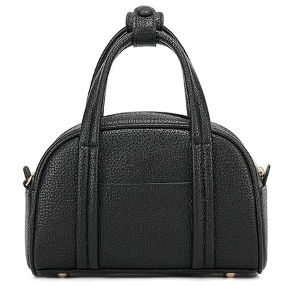 Goinsound Small Top Handle Bags for Women Structured Shoulder Handbags | Adjustable Crossbody Shoulder Strap, Zipper Closure, Travel Everyday Going Out Work Casual, Black
