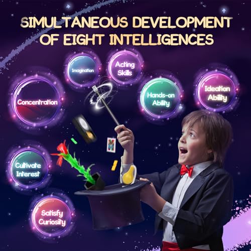 Skirfy Magic Kit - Magic Tricks for Kids Age 6-8, Perfect Magic Toys for Kids for Kids Boys Girls