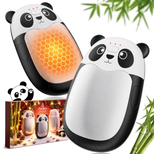 FANDLISS Hand Warmers Rechargeable, 4000mAh AI Heat 2 Pack Blackwhite