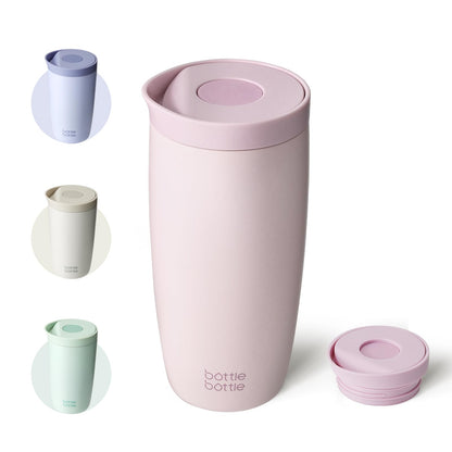 BOTTLE BOTTLE Insulated Coffee Tumbler with Push Button Lid 16oz(Pink)