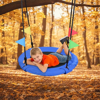 Odoland 24 inch Chidren Tree Swing, 330lb Saucer Swing-Backyard,Playground