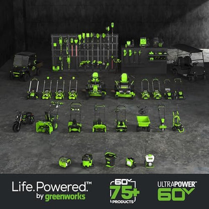 Greenworks 60V 21" Cordless Lawn Mower – 5.0Ah Battery & Rapid Chargerr(75+ Tool Compatibility, 60Min Runtime)