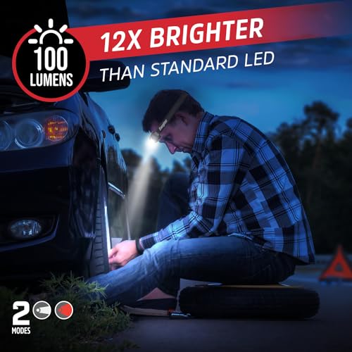 Energizer Universal+ LED Headlamp, Lightweight Bright Headlamp for Outdoors, Camping and Emergency Light for Adults and Kids, Includes Batteries, Pack of 2