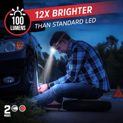 Energizer Universal+ LED Headlamp, Lightweight Bright Headlamp for Outdoors, Camping and Emergency Light for Adults and Kids, Includes Batteries, Pack of 2