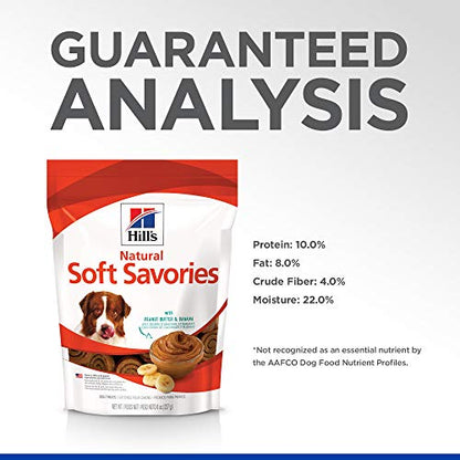 Hill's Natural Soft Savories, All Life Stages, Dog Treats, 8 oz Bag