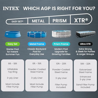 INTEX 26377EH Ultra XTR Deluxe Rectangular Above Ground Swimming Pool Set: 32ft x 16ft x 52in – Includes 2650 GPH Sand Filter Pump – Saltwater System – SuperTough Puncture Resistant – Rust Resistant
