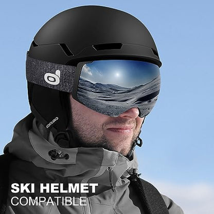 Odoland Ski Goggles with Magnetic Interchangeable Lens for Men Women