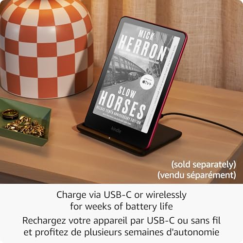 Amazon Kindle Paperwhite Signature Edition 32GB (newest model) – Our fastest Kindle with auto-adjusting front light, wireless charging, and weeks of battery life – Metallic Black