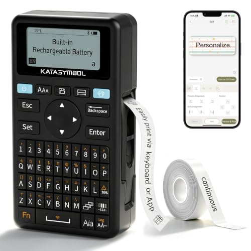 SUPVAN E11 Keyboard & Bluetooth Label Maker Machine + 1 Tape