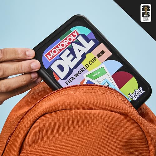 Monopoly Deal FIFA World Cup 2026 Edition Game | Officially Licensed FIFA World Cup Soccer Card Game for Kids | Ages 8+ | 2 to 5 Players | 15 Mins. (English & French Version)