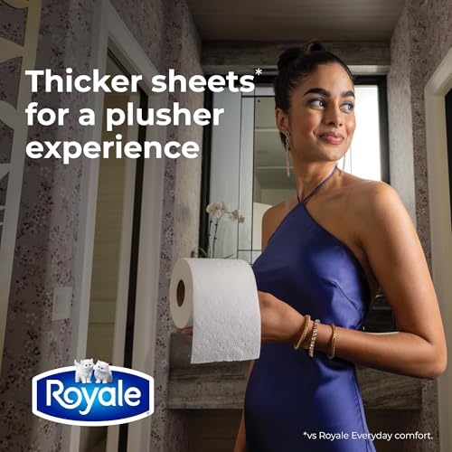 Royale Velour Toilet Paper, 12 Equal 24 Rolls, 142 Bathroom Tissues per roll