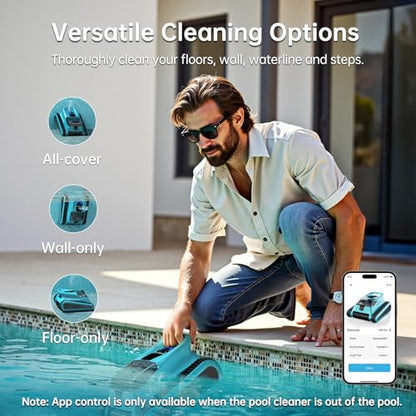 NexTrend Pool Cleaner Robot, Inground Pool Vacuum with 150 Mins Runtime