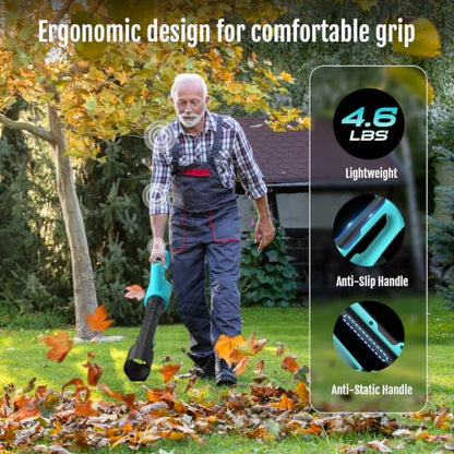 YARDCARE 2026 NEW Electric Cordless Leaf Blower with 4.0AH Battery and Charger, 460CFM/120 MPH Leaf Blower, 5-Speed + Turbo Mode, Battery Powered Blowers for Lawn Care, Patio Cleaning