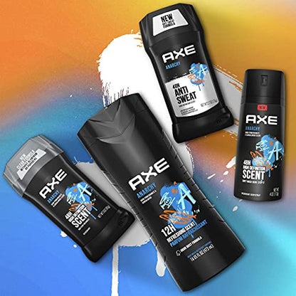 AXE Anarchy Deodorant Body Spray for 48-Hour odour protection, Pomegranate & Sandalwood, Aluminum-free Deodorant, 113g (Pack of 4)