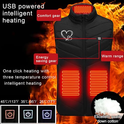 Generic Heated Vest Women Men Rechargeable USB Heating Jacket Winter Coats