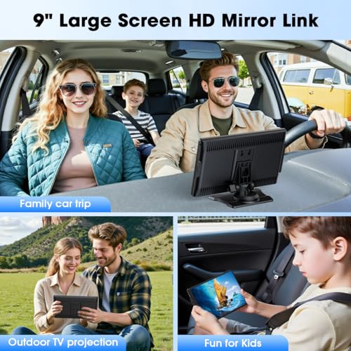 Topexplore 9" Wireless CarPlay Screen,Smart Upgrade for Older Cars