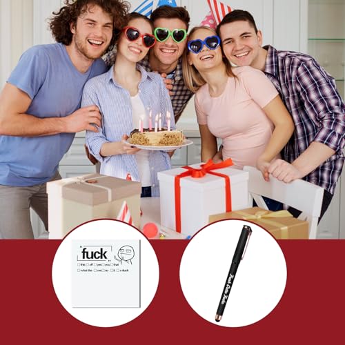 Funny Small Christmas Gift for Men Women Gag Pad and Pen Set Gifts