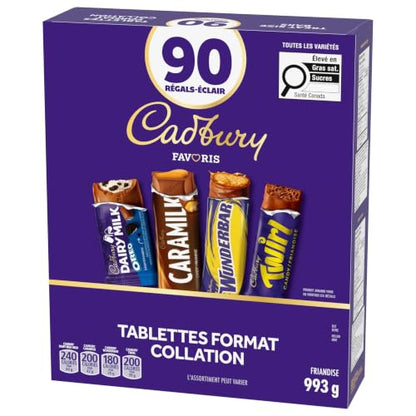 Cadbury Assorted Treat-Sized chocolatey candy 90ct