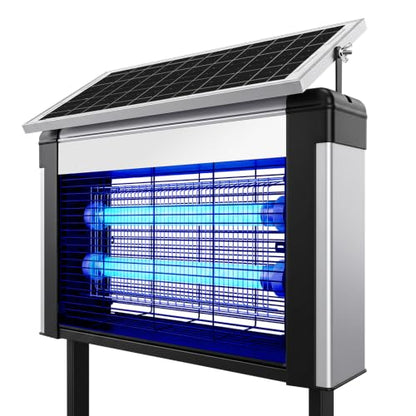 Hefite Bug Zapper Outdoor Solar Powered, 4000V Electric, 20W UV-Led