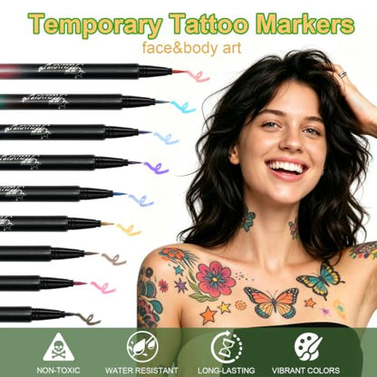Gifts for Teenage Girls,Christmas Teen Girl Gifts,Temporary Tattoo Pens,9