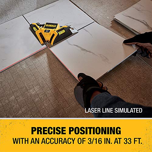 DEWALT DW0802 33'. Laser Square , Yellow
