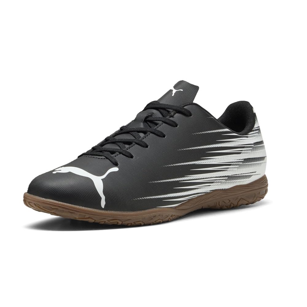 Puma Men's Attacanto Indoor Trainer Soccer Shoe Sneaker, Black/White, 8