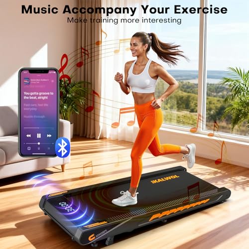 Walking Pad Treadmill with Speaker, 4-in-1 6.2MPH Treadmill for Home with App Compatible, 10% Incline, LED Display, 2.75HP Brushless Motor, 350 LB Weight Capacity, 12 HIIT Programs