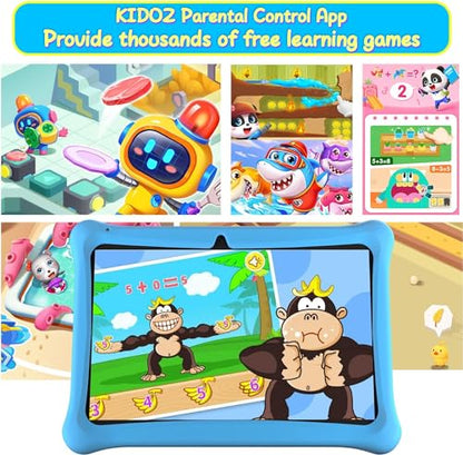 sgin tablet Kids Tablet,10.1 inch Tablet for Kids with Blue Protective Case