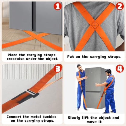 IFORYONLIFE Moving Straps Lifting Heavy Duty, 2 Person Adjustable Lifting Straps Moving Objects up to 440 Pounds