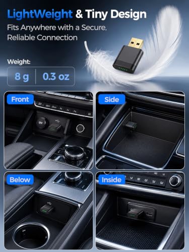Mini Wireless CarPlay & Android Auto Dongle for Digital Media Receivers