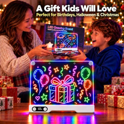 LED Drawing Board for Kids, Light Up Glow Art Kit